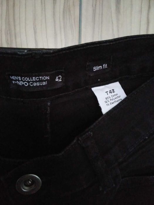 Мъжки  черни  дънки Slim Fit