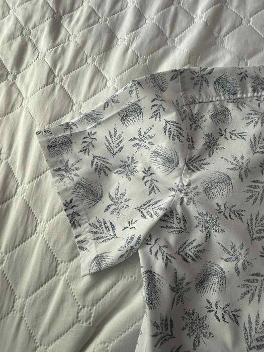 Мъжка риза с флорален принт – къс ръкав