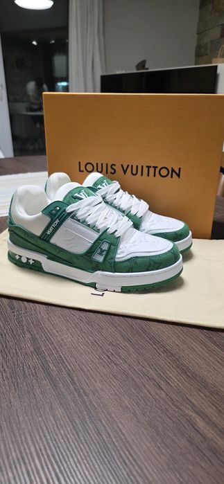 louis vuitton trainers.green,white