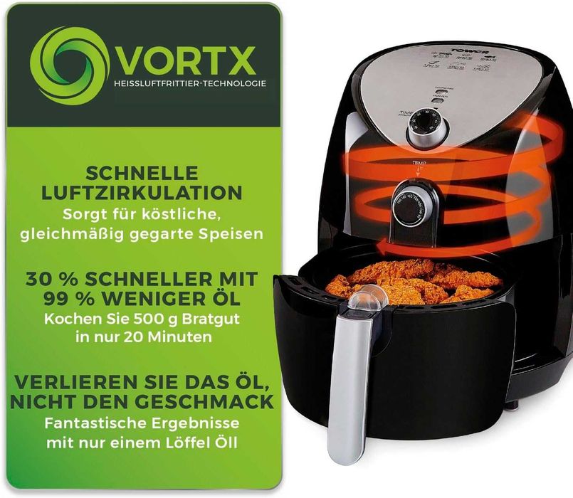 Фритюрник с горещ въздух Tower T17021 бърза циркулация на въздух 4.3л