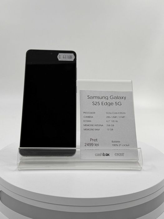 Samsung Galaxy S25 Edge 5G 256 GB 100% baterie 21 cicluri Garantie 24 luni CashBox