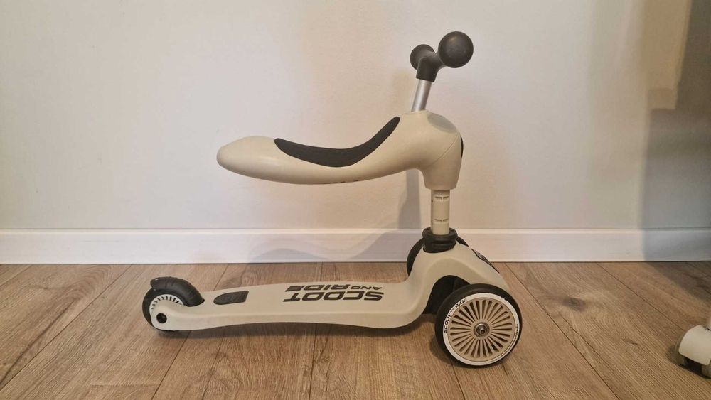 Scoot & Ride Highwaykick – trotinetă 2 în 1 cu șezut, Bej