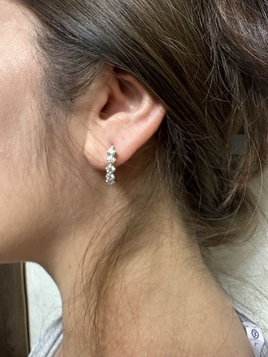 Серьги с бриллиантами 750пробы