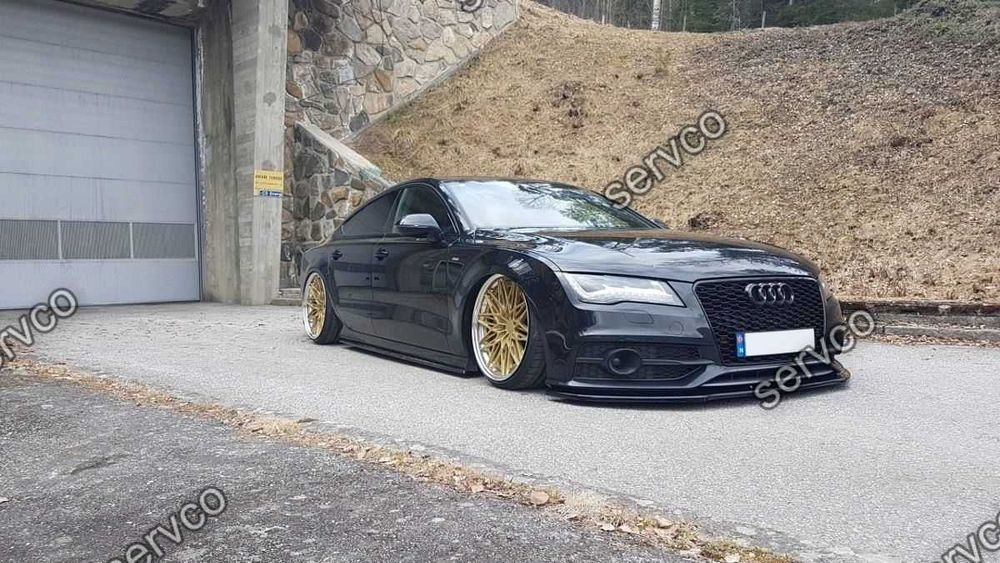 Prelungire splitter bara fata Audi A7 C7 4G8 S-Line 2010-2014 v2 - Maxton Design