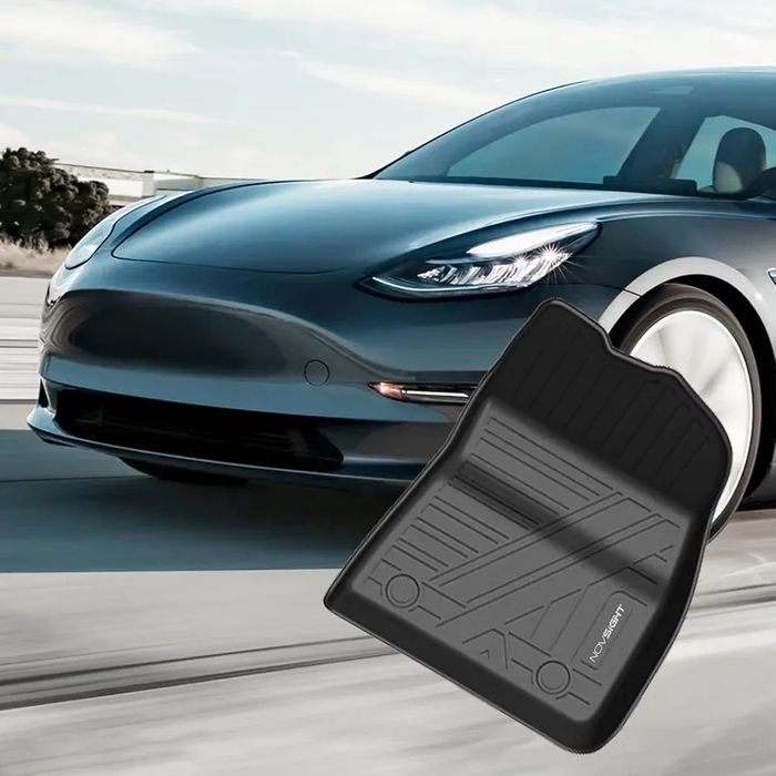 К-кт 3 части 3D трислойни TPE стелки за Tesla Model 3 (2019-2023), NOVSIGHT, черни