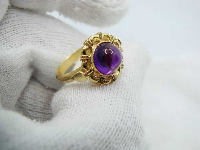 Inel Aur 14k 18k 20K Cu Ametist Amethyst Unicat Asia