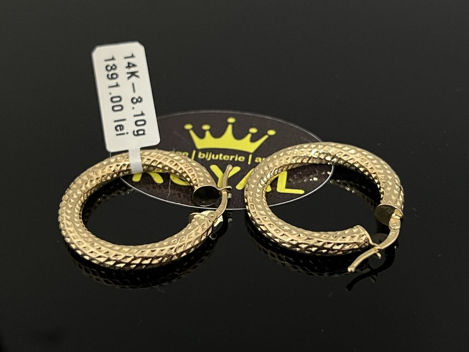 Bijuteria Royal CB : Cercei dama aur 14k 3,10gr