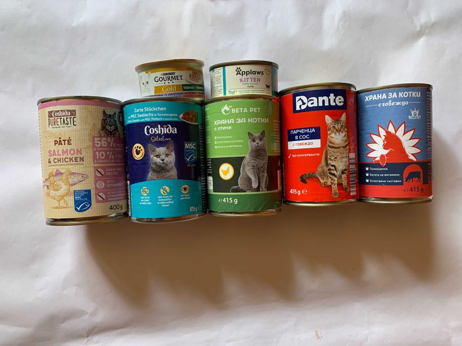 Разнообразен микс от храни за коте - 38 броя - пастети и лакомства