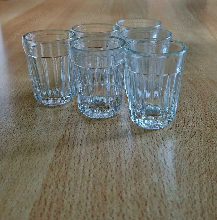 6 pahare mici sticla shot tarie