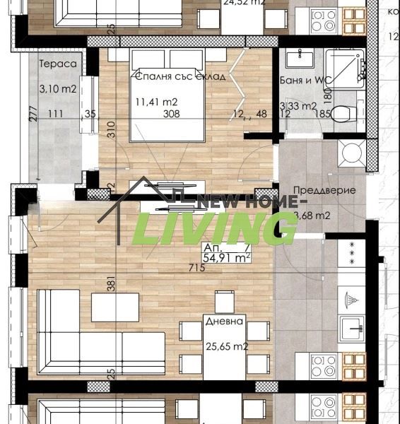 Продава се Двустаен апартамент в Пловдив, Остромила - 72 кв.м за 1667 €/кв.м - Снимка #11