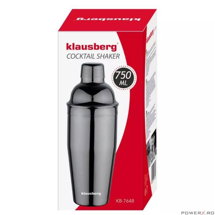 Shaker barman pentru bauturi si cocktailuri, 750ml, inox, Klausberg