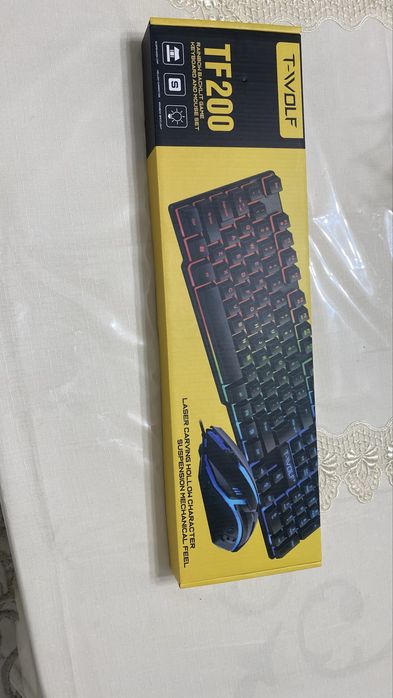 Игровая клавиатура и мышь T-WOLF TF200 RGB