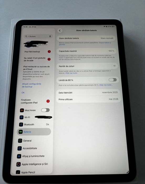 iPad Air 11” M4, 128 GB, 8GB RAM, Wi-Fi – Starlight