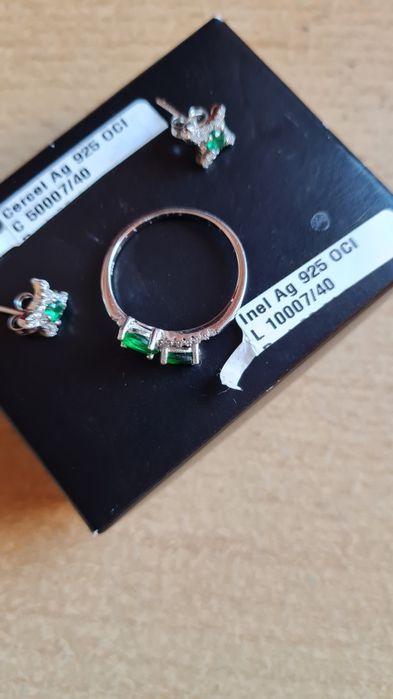 Set superb din argint 925,inel+cercei.