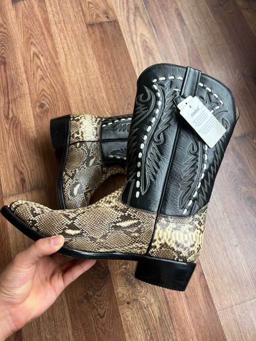 Нови Ботуши от ЕСТЕСТВЕНА ЗМИЙСКА кожа 45 номер