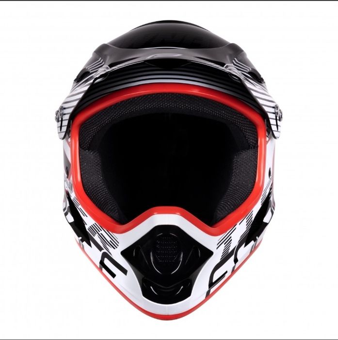Casca Force Tiger Downhill negru/rosu/alb L-XL (59-61 cm)