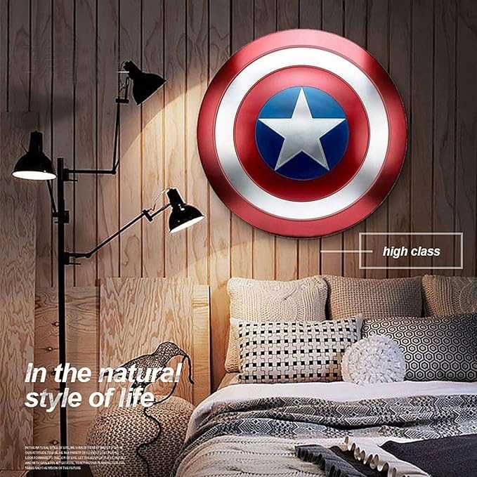 Щит на Капитан Америка Captain America 60см реалистичен модел метален
