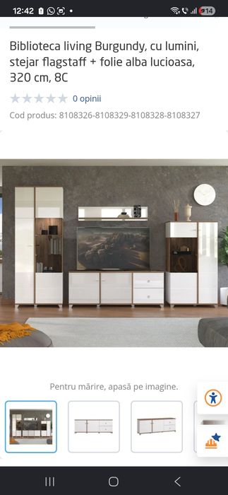 Vând living cu lumini led