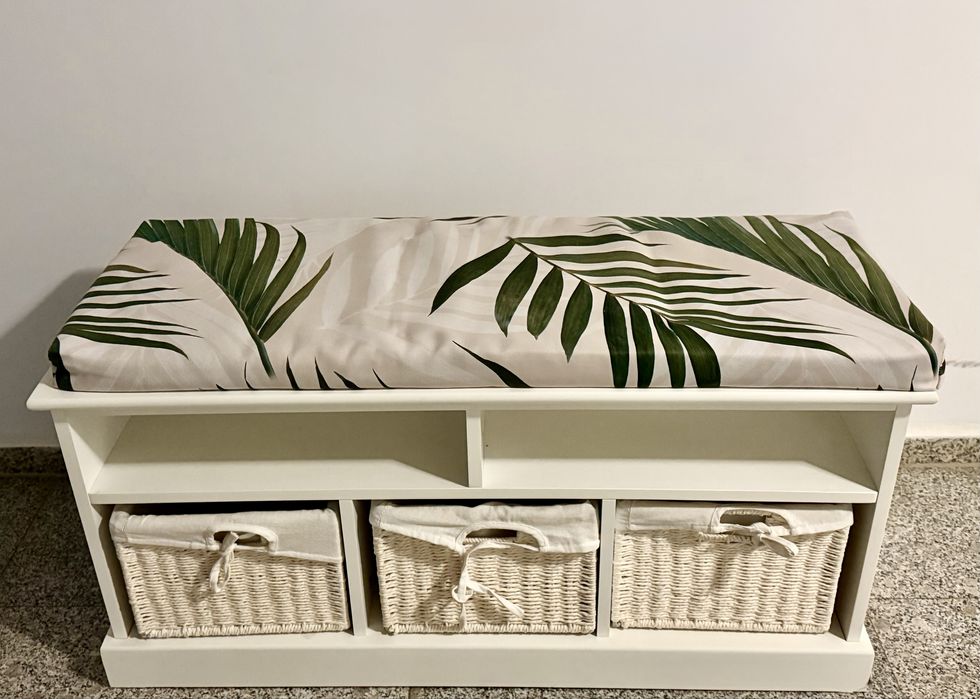 Banca baie banca dormitor banca hol MDF 3 cosuri 95x45x35