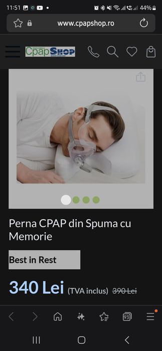 Vând perna compatibila CPAP apnee