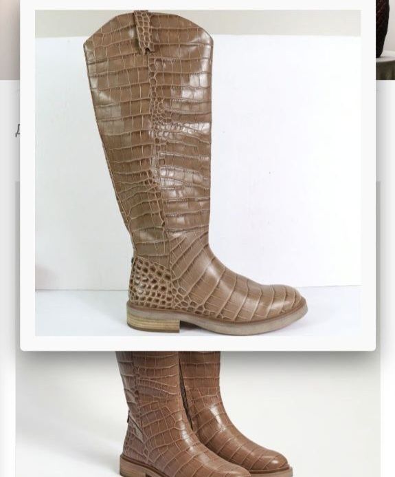 женские сапоги Sam Edelman Fable из крокодиловой кожи цвета кедра