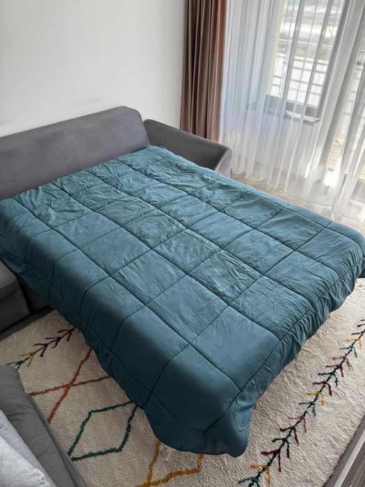 Canapea extensibilă premium – 3 m | Gri | Foarte bine întreținută