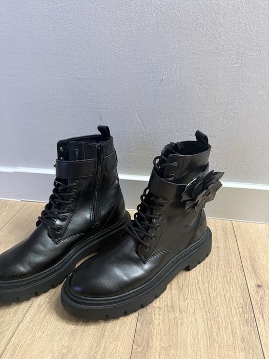 ZARA черни кожени боти 36 номер