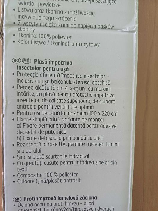 Plasa contra insecte Usa si geam