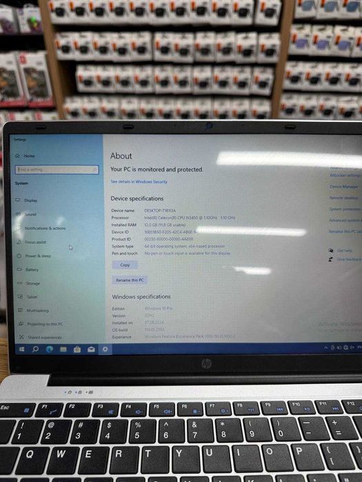 Ноутбук Intel Celeron N3450 /4GB /256GB /FHD 15.6" Notebook