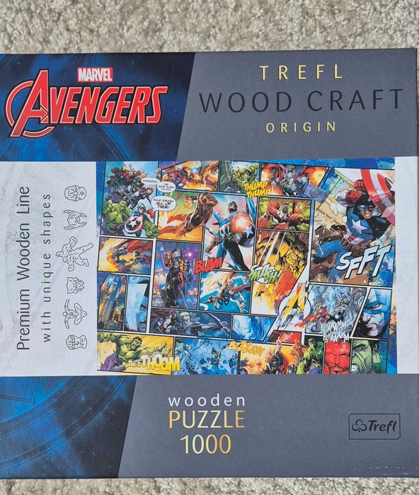 Дървен пъзел Вселената на Марвел 1 000 части