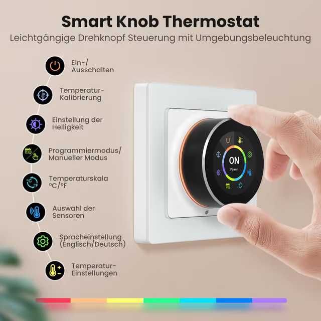 Termostat încălzire pardoseală MIUCDA WiFi WT20R control vocal