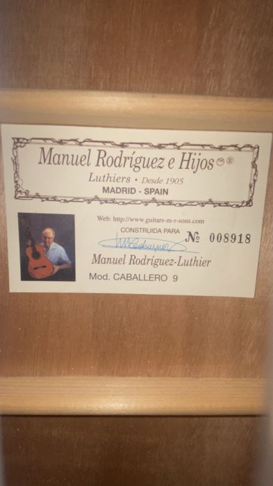 Испанская классическая гитара Manuel Rodríguez Caballero 9