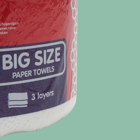 Elma qog'oz sochiqlari, 3 qavatli