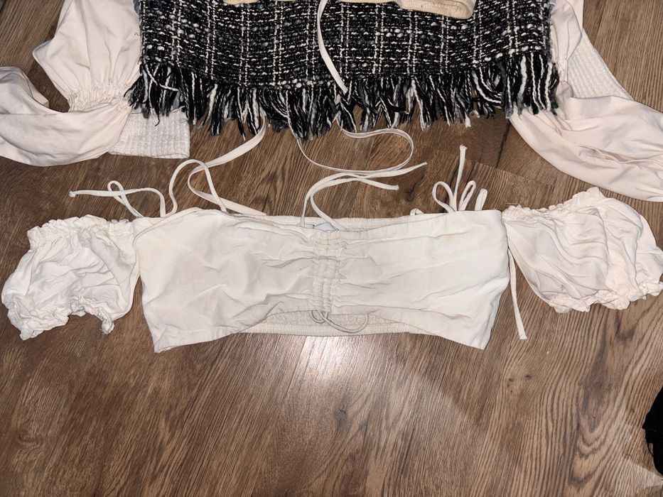 Кроп топы Топики белые  Корсеты Блузки