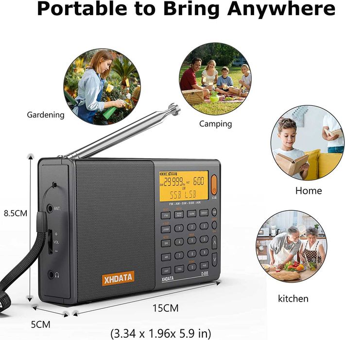 XHDATA D-808 PLL World Band радиоприемник