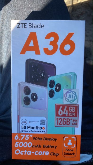 А36 zte blade новый