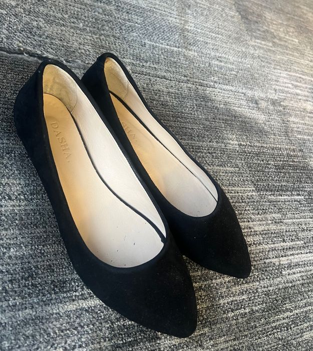 Balerini negri Dasha size 39, piele, impecabili