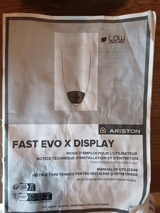 Instant apa calda, gpl, Ariston Fast Evo X Display 11L