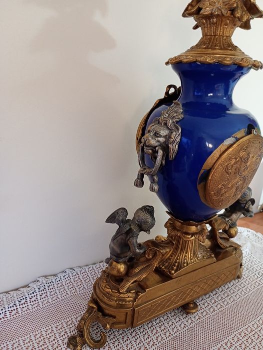 Античен каминен часовник – работещ, Италия (1900–1930 г.)