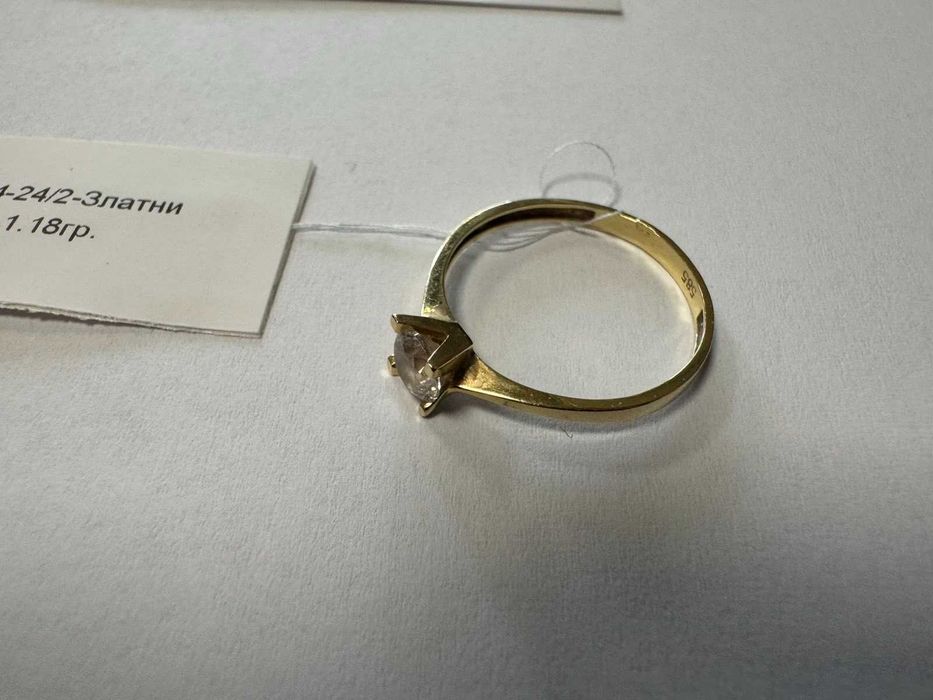 Златен Пръстен 1.18гр  Размер 56