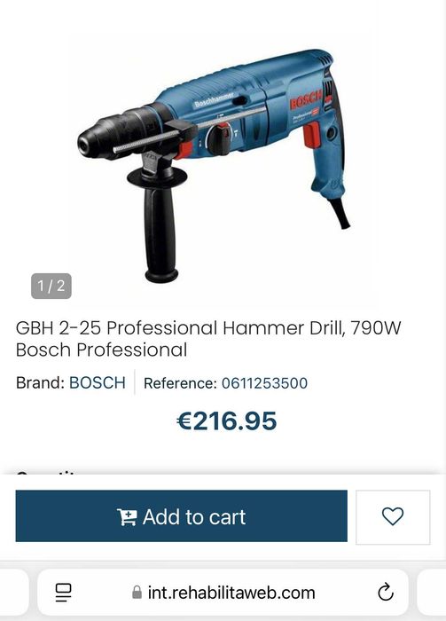 BOSCH GBH 2-25 F - Професионален перфоратор 790W 2.7J