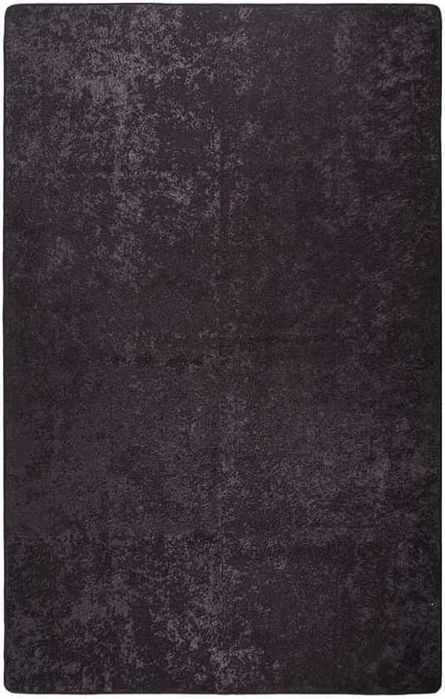 Covor lavabil antiderapant vidaXL, Catifea, 80 x 150 cm, Antracit