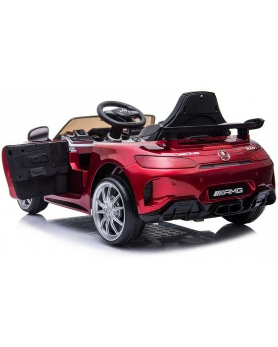 Детска електрическа кола Mercedes C63s,металик червен
