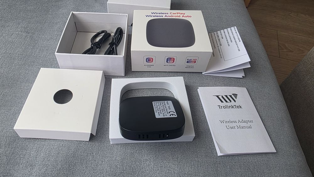 Микро безжичен адаптер за CarPlay & Android Auto 2025