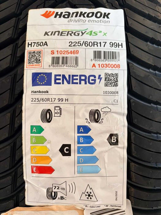 Set 2 anvelope noi mixte All Season 4 Season 225 60 R17 Hankook Kinergy 4S 2X 99H dot 3222