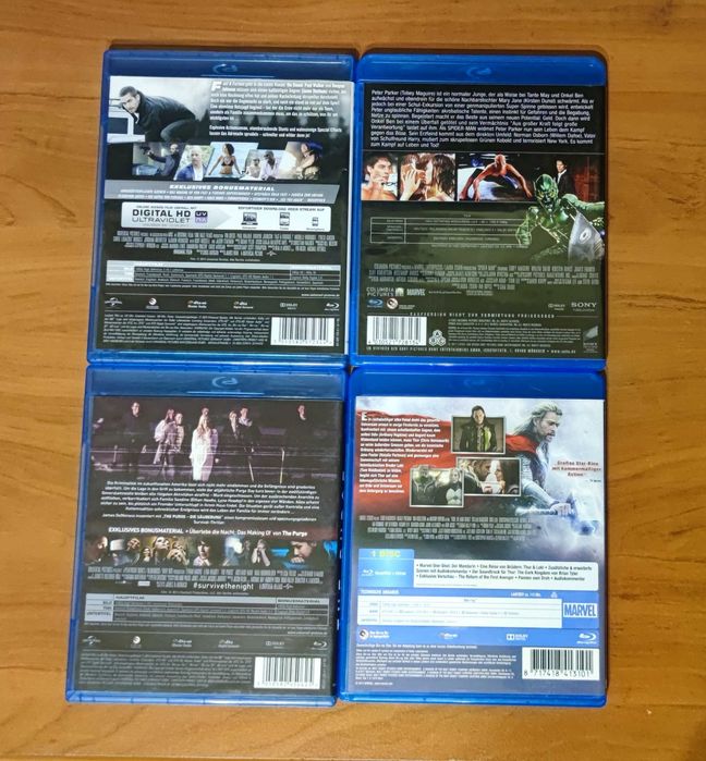 Blu-Ray Fast & Furious Spider-man The Purge Thor