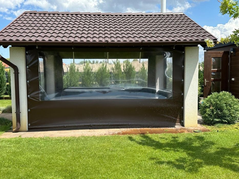 0.5 mm | 1.8 m x 30 m - Folie transparentă ignifugată pentru închidere terasă și foișoare Cristal Flex, grosime 0,5 mm