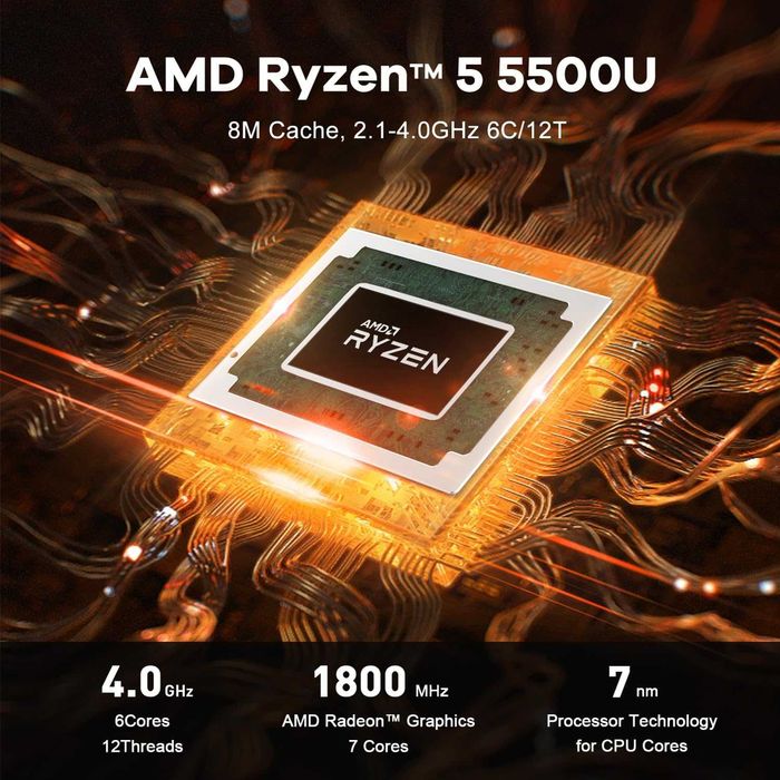 Мини Пк Mini Pc Beelink SER5 PRO AMD Ryzen 5 5500U 16GB / 500GB