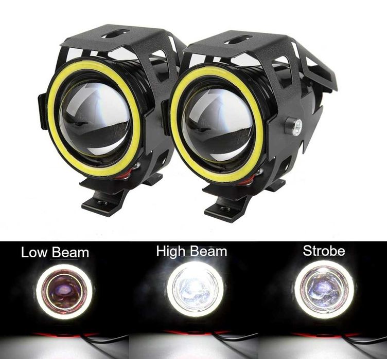 LED халогени за Мотор с дневна светлина 12V - 3 режима на работа.