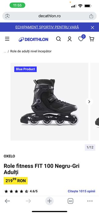 Role 39 24,5cm si protectii S Dechatlon